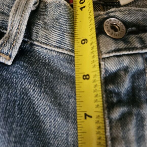 Tommy Hilfiger Boyfriend Jeans Women 6 Cuffed Crop Denim 100% Cotton Y2K - Picture 9 of 13